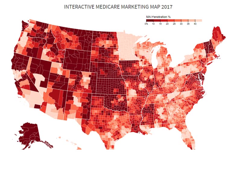 Medicare Supplement penetration map