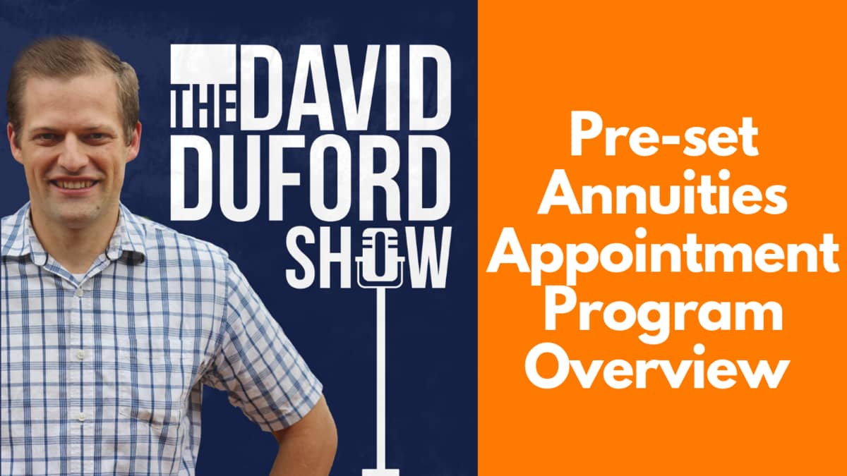 Pre-set Annuities Appointment Program Overview