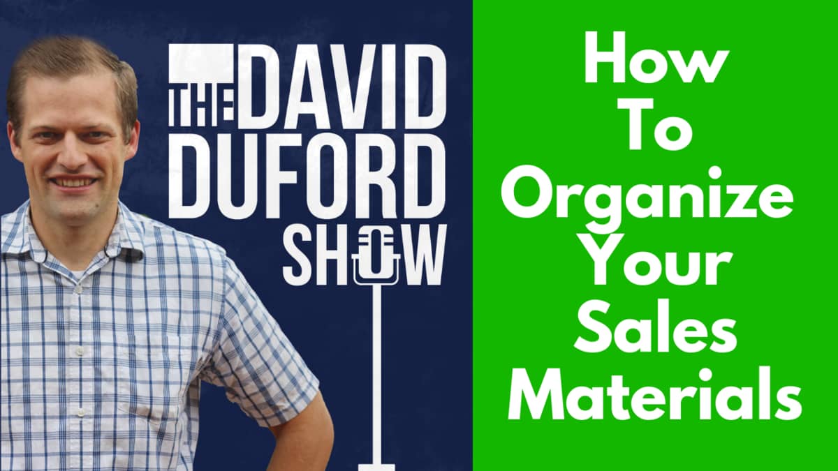 How To Organize Your Sales Materials