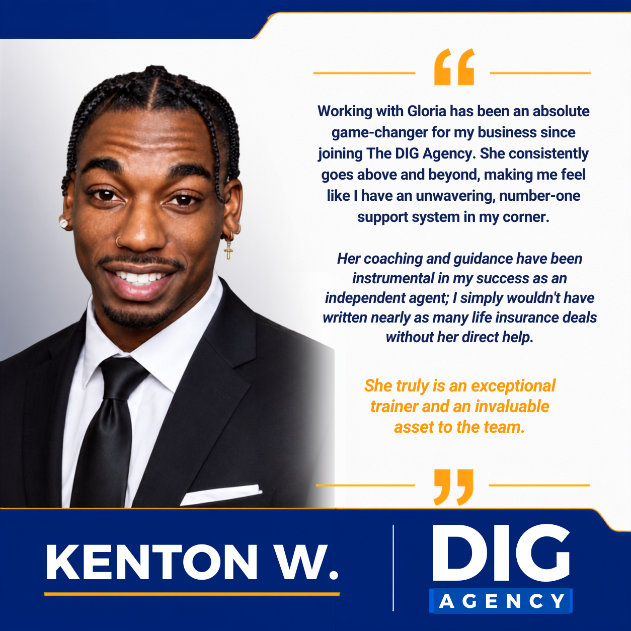 Client testimonial