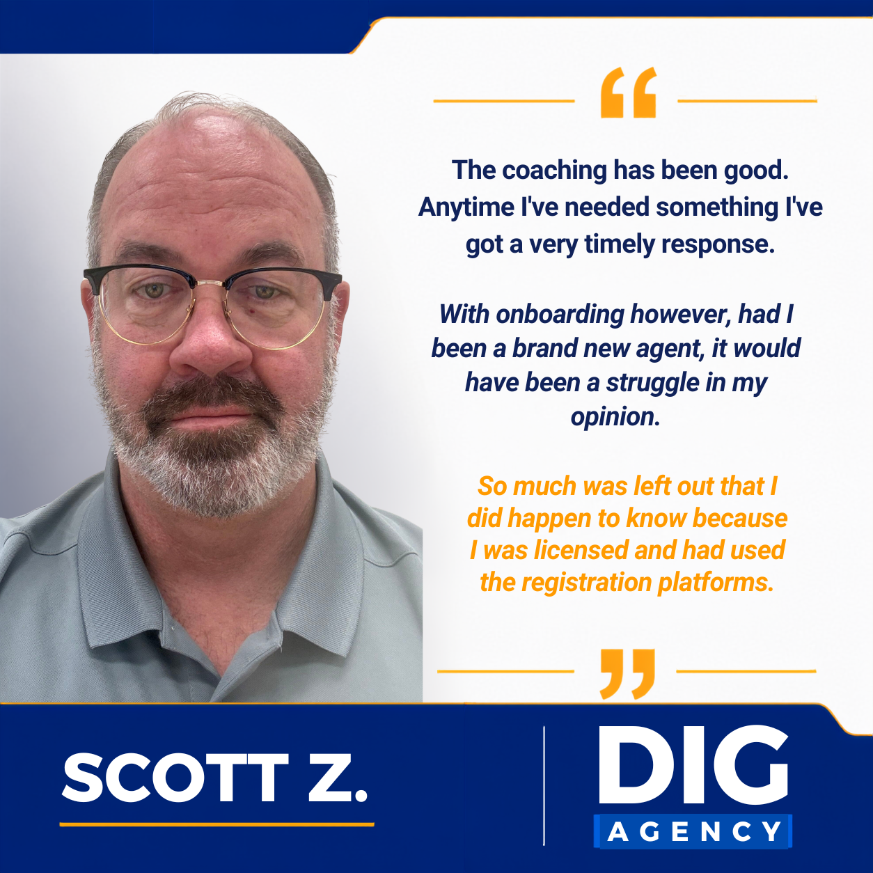 Client testimonial