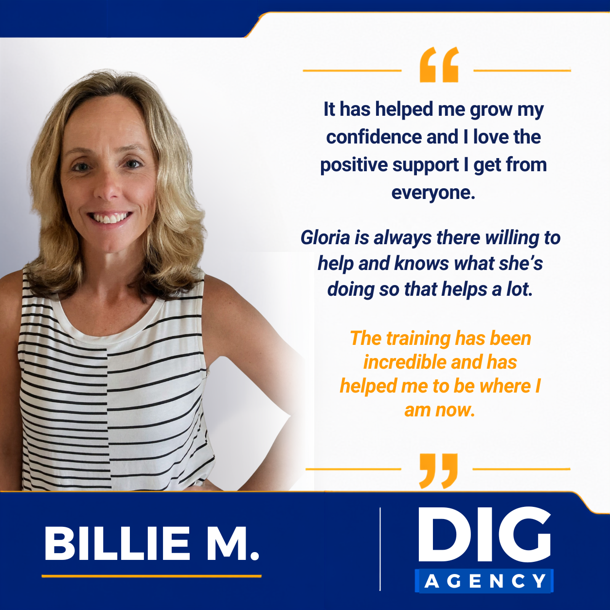 Client testimonial