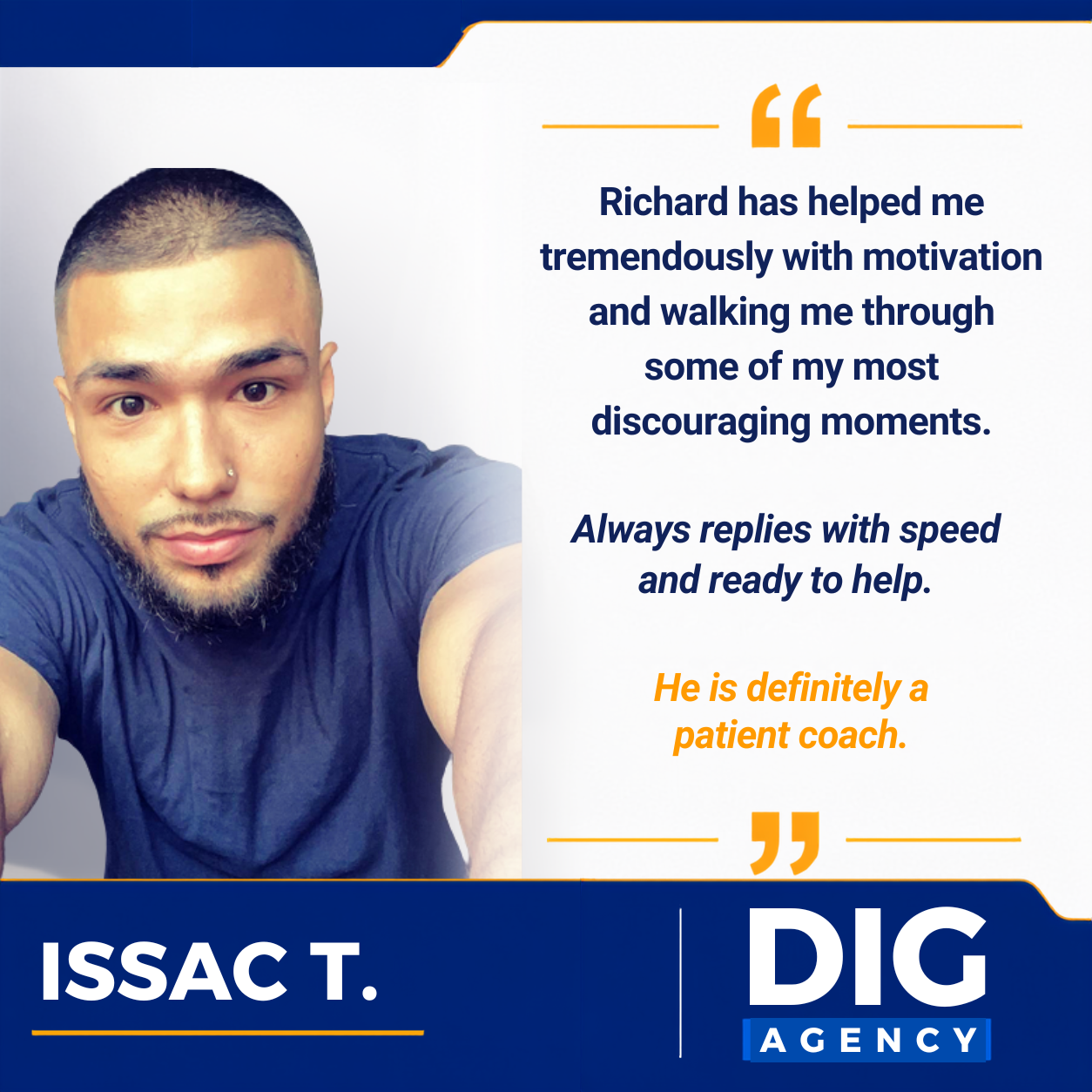 Client testimonial